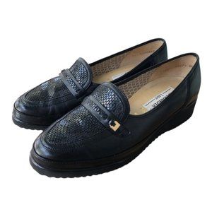 Salamander Lady Loafer Size US 9 Black Leather German